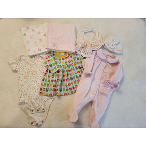 Baby Girl Newborn Bundle Zutano Carters 9pc Set